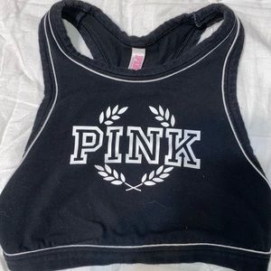 PINK high neck sports bra